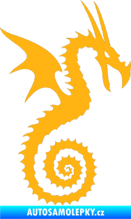 Samolepka Dragon 020 pravá světle oranžová