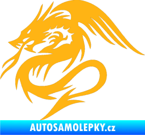 Samolepka Dragon 039 levá světle oranžová