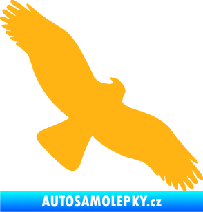 Samolepka Dravec na sklo 001 pravá světle oranžová
