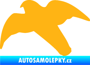 Samolepka Dravec na sklo 003 levá světle oranžová