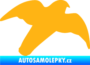 Samolepka Dravec na sklo 003 pravá světle oranžová
