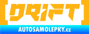 Samolepka Drift 006 nápis světle oranžová