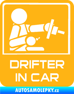 Samolepka Drifter in car 004 světle oranžová