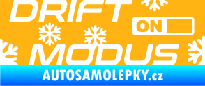 Samolepka Drit mód sníh světle oranžová