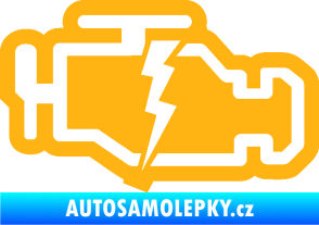 Samolepka Engine fail 001 motor světle oranžová