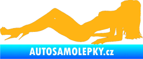 Samolepka Erotická žena 046 levá světle oranžová