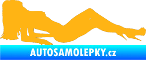 Samolepka Erotická žena 046 pravá světle oranžová