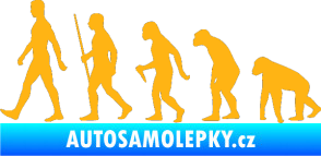 Samolepka Evoluce 001 levá světle oranžová