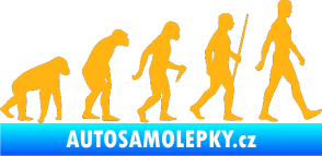 Samolepka Evoluce 001 pravá světle oranžová