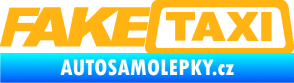 Samolepka Fake taxi nápis světle oranžová
