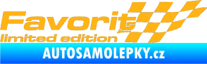 Samolepka Favorit limited edition pravá světle oranžová