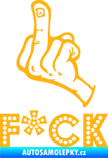 Samolepka F*CK 002  nápis  světle oranžová