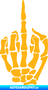 Samolepka F*ck off kostra pravá světle oranžová