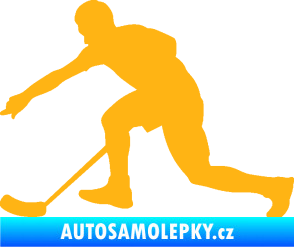 Samolepka Florbal 005 levá světle oranžová