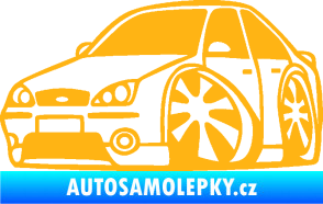 Samolepka Ford Mondeo karikatura levá světle oranžová