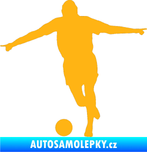 Samolepka Fotbalista 015 levá světle oranžová