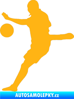 Samolepka Fotbalista 022 levá světle oranžová