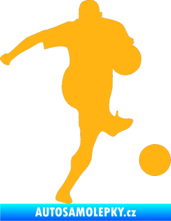 Samolepka Fotbalista 024 pravá světle oranžová