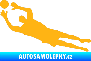 Samolepka Fotbalista 026 levá brankář světle oranžová