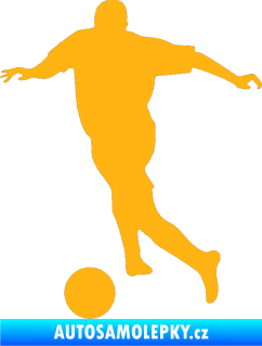 Samolepka Fotbalista 030 levá světle oranžová