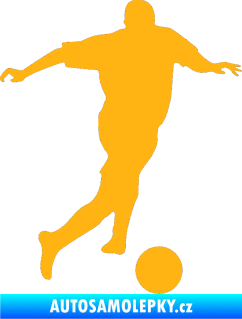 Samolepka Fotbalista 030 pravá světle oranžová