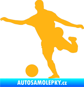 Samolepka Fotbalista 032 levá světle oranžová