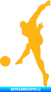 Samolepka Fotbalista 034 levá světle oranžová