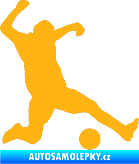 Samolepka Fotbalista 039 pravá světle oranžová