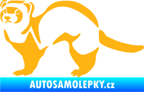 Samolepka Fretka 002 levá světle oranžová