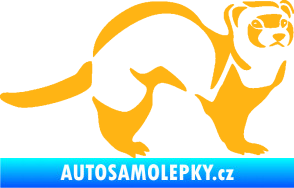 Samolepka Fretka 002 pravá světle oranžová