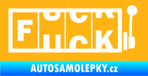 Samolepka Fuck kasino světle oranžová