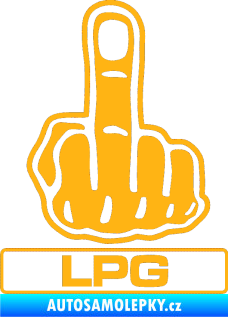 Samolepka Fuck off LPG světle oranžová