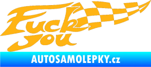 Samolepka Fuck you světle oranžová