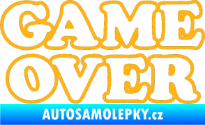Samolepka Game over nad sebou 001 světle oranžová