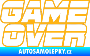 Samolepka Game over nad sebou 002 světle oranžová