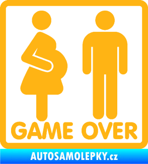 Samolepka Game over varianta jsem v tom světle oranžová