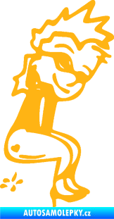 Samolepka Girl čůrá 003 pravá světle oranžová