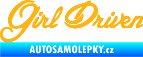 Samolepka Girl driven světle oranžová
