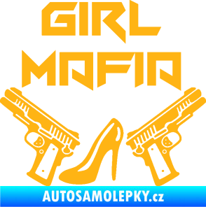 Samolepka Girl mafia 001 světle oranžová