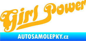 Samolepka Girl Power nápis světle oranžová