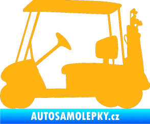 Samolepka Golfista 012 levá vozík světle oranžová