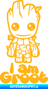 Samolepka Groot 001 levá s nápisem světle oranžová