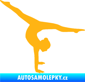 Samolepka Gymnastka 005 pravá světle oranžová