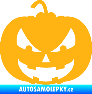 Samolepka Halloween 016 levá dýně světle oranžová