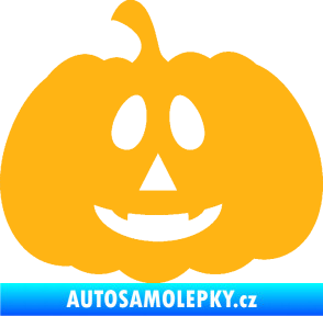 Samolepka Halloween 017 levá dýně světle oranžová