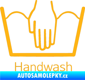Samolepka Handwash ruční mytí světle oranžová