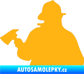 Samolepka Hasič 004 levá světle oranžová