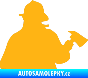 Samolepka Hasič 004 pravá světle oranžová