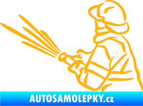 Samolepka Hasič 015 levá světle oranžová