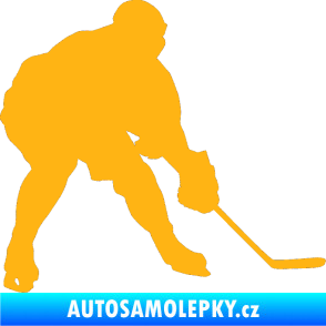 Samolepka Hokejista 016 pravá světle oranžová